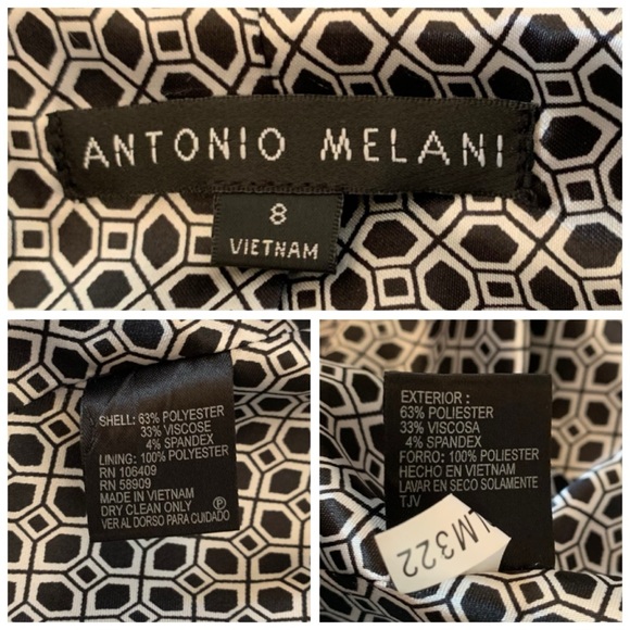 Antonio Melani Black Lightweight Suit Jacket and Sheath Dress Set. - Picture 10 of 15